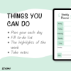 Picture of Light Turquoise Printable Weekly Planner Digital Download