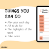 Picture of Orange Printable Weekly Planner Digital Download
